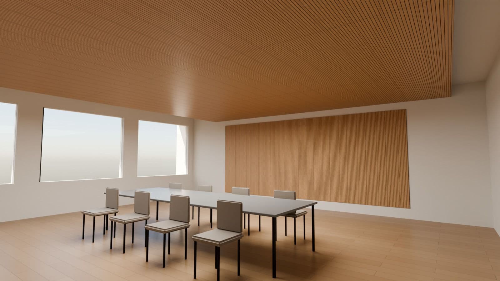 ACOUWOOD: תקרה וקיר מעץ שגם בולעים קול